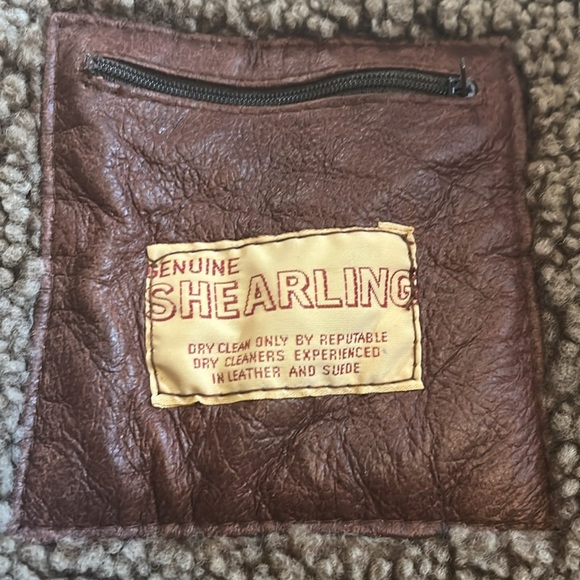 Men’s Walter Davoucci Dino Cellini Brown Shearling Lined Leather Coat Size XL - Picture 7 of 7